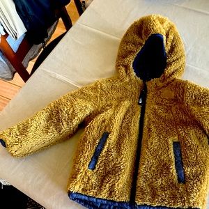 Blue and brown reversible jacket